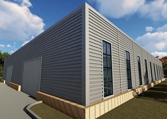 ورشة عمل الهيكل الفولاذي البيئي OEM من السهل تجميع مستودع الجاهزة