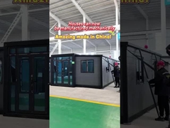 منزل حاويات رمادية متوسعة بطول 20 قدم مع باب فولاذي للفندق